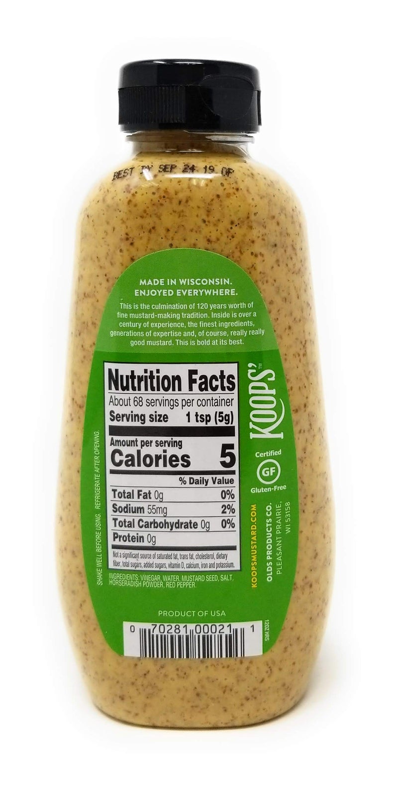 Koops' Horseradish Mustard - Bold and Zesty Horseradish Sauce, Gluten-Free, Kosher, Made in USA, From Quality Mustard Seeds - 12 Oz, Pack of 3 - Image 2